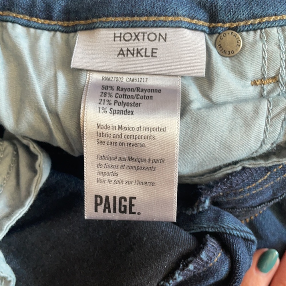 PAIGE JEANS, Dark wash, Hoxton Ankle ✨ - Picture 4 of 5